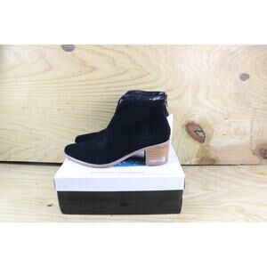 New Aqua College Boots Womens 11 Black Suede Emily Ankle Bootie Zip Shoes